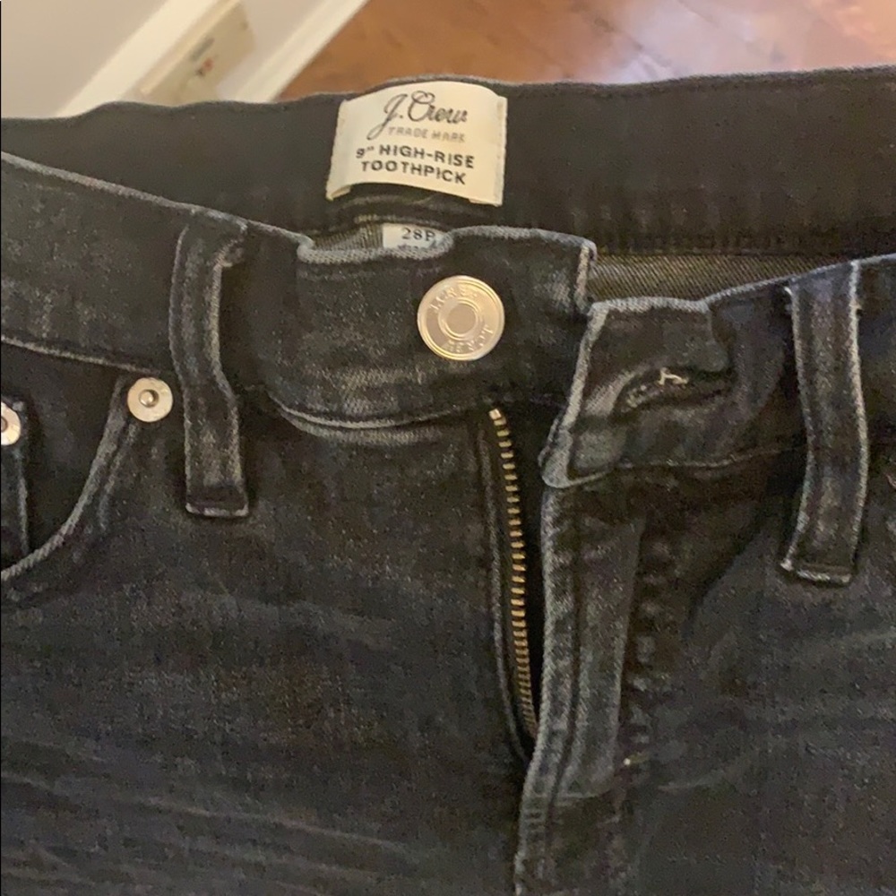 J crew high rise toothpick jeans